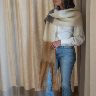 Mohair Colour Block CD-8B Scarf