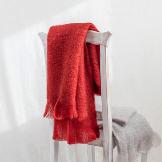 Mohair Red Scarf