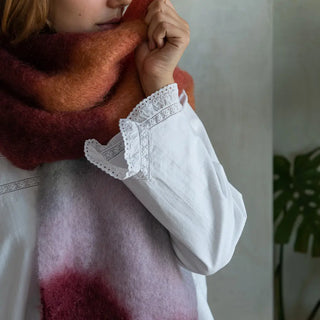 Boreal Mohair Scarf Shawl Pink Tones