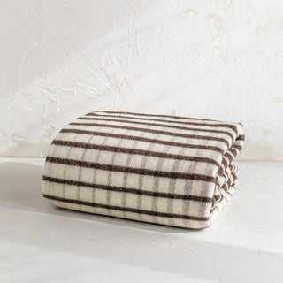 Maragata Brown Gradient Checkered Blanket