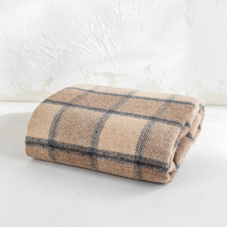 Riojana Blanket Checkered Brown Tones