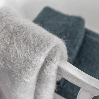 Bufanda Mohair Gris Marengo