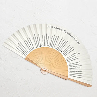 Rosalía de Castro White Fan