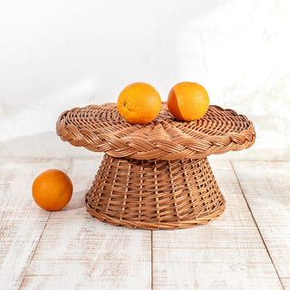 Bandeja mimbre con naranjas