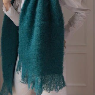 Bufanda Mohair Verde Esmeralda