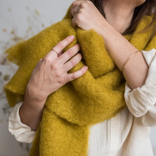 Mohair Scarf - Yellow