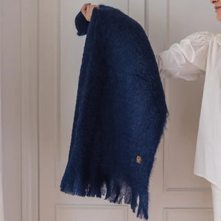 Bufanda Mohair Azul Marino