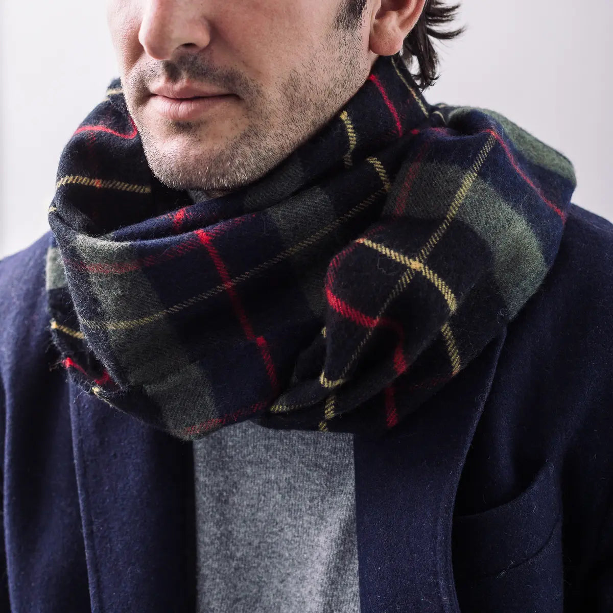 Scottish Plaid Merino Wool Scarf – REAL FABRICA
