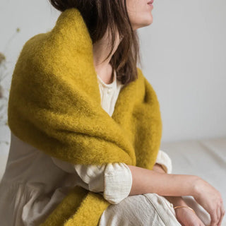 Mohair Scarf - Yellow