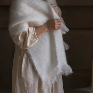 Bufanda Mohair Blanca