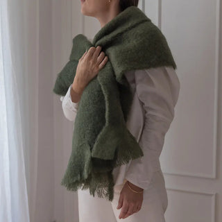 Mohair Scarf - Khaki