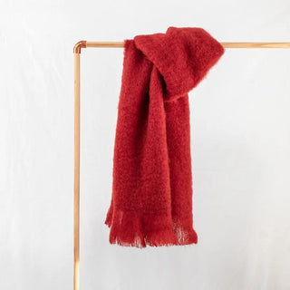 Bufanda Mohair Rojo