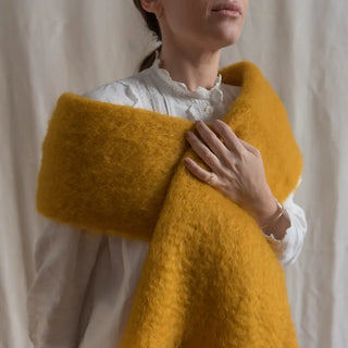 Mohair Mustard Scarf