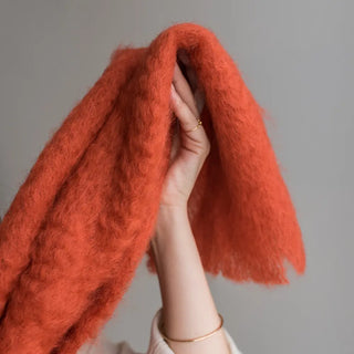 Mohair Orange Scarf