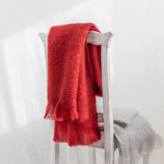 Bufanda Mohair Rojo