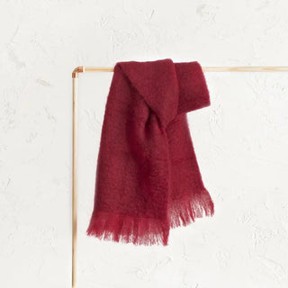 Mohair Dark Red Scarf