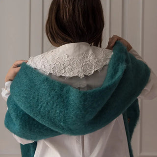 Emerald Green Mohair Scarf