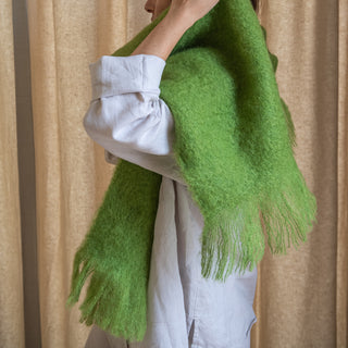 Mohair Scarf - Green