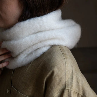 White Mohair Collar