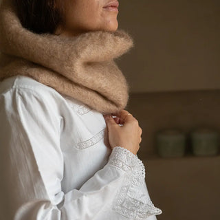 Camel Mohair collar