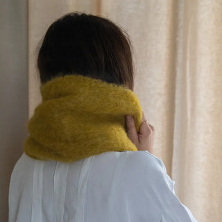 Yellow Mohair Collar