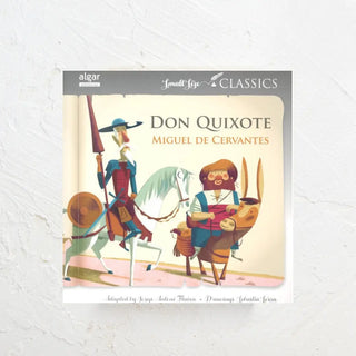 versión del libro Don Quijote de la Mancha de Miguel de Cervantes para niños. Real Fábrica