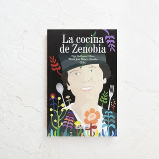El libro cocina de Zenobia en el que se ve una ilustración colorida como portada. Real Fábrica