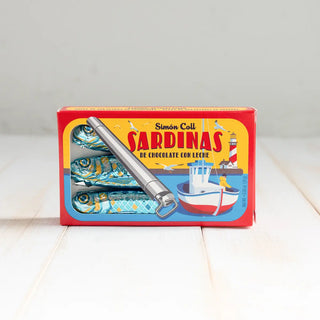 Latita de sardinas de chocolate, recuerdos de nuestra infancia. Real Fábrica.