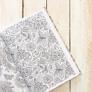 Libro Cosas Bonitas 100 Láminas para Colorear. Página interior. Real Fábrica. 