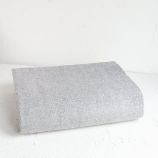 Merino Wool Light Grey Blanket