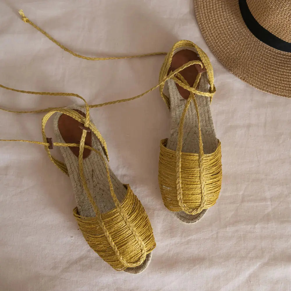 Ibizan Jute Mustard Sandal Real Fábrica – REAL FABRICA