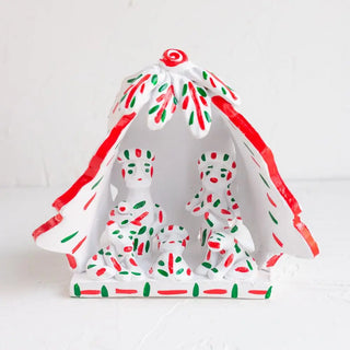 Foto frontal de Siurell con forma de belén con silbato. Real Fábrica.