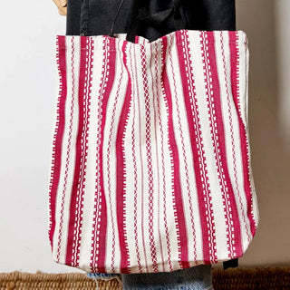 Bolsa tela alpujarra rosa. Real Fábrica.