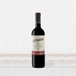 Botella de vino rioja reserva Letargo