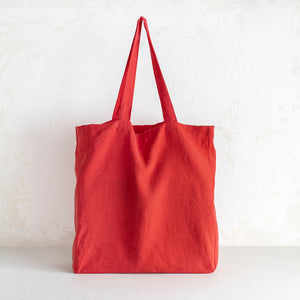 Large Linen Tote Bag- Poppy