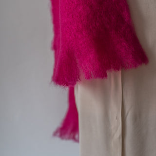 Fuchsia Pink Mohair Foulard