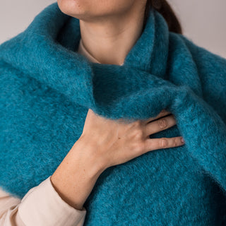Mohair Turquoise Scarf