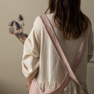 Pale Pink Heavy Weight Botanical Apron 