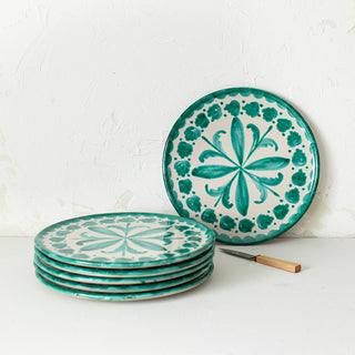 Kit of 6 Large Green Fajalauza Ceramic Underplates - only available for collection in the Madrid store