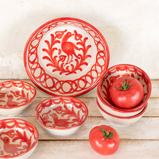 Fajalauza Red Ceramic Gazpacho Kit
