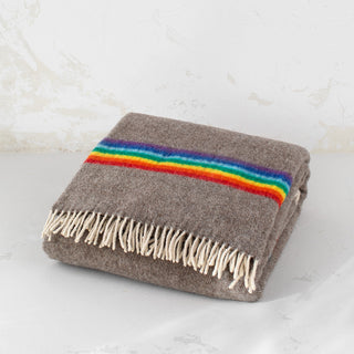 Maragata Wool Beige Rainbow Blanket