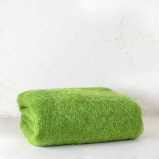 Mohair Large Green Blanket