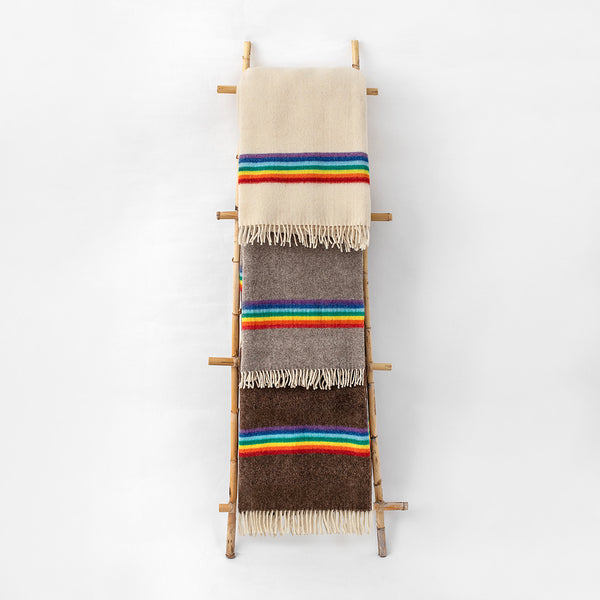 Maragata Blanket - Brown with Rainbow 