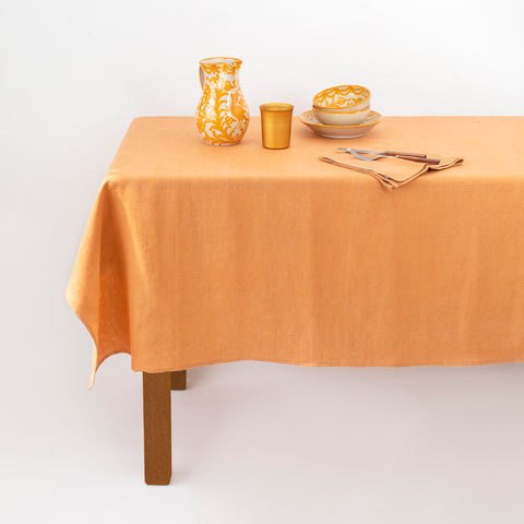 Fine Linen Tablecloth - Terracotta