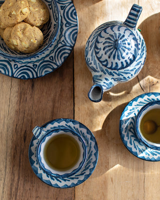 Painted Tea Set- Blue 