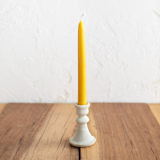 Simple White Clay Candlestick