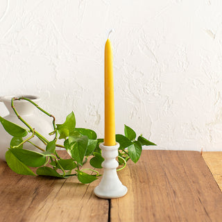 Simple White Clay Candlestick
