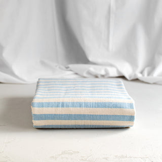 Light Blue Striped Beach Towel