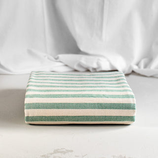 Green Striped Beach Towel