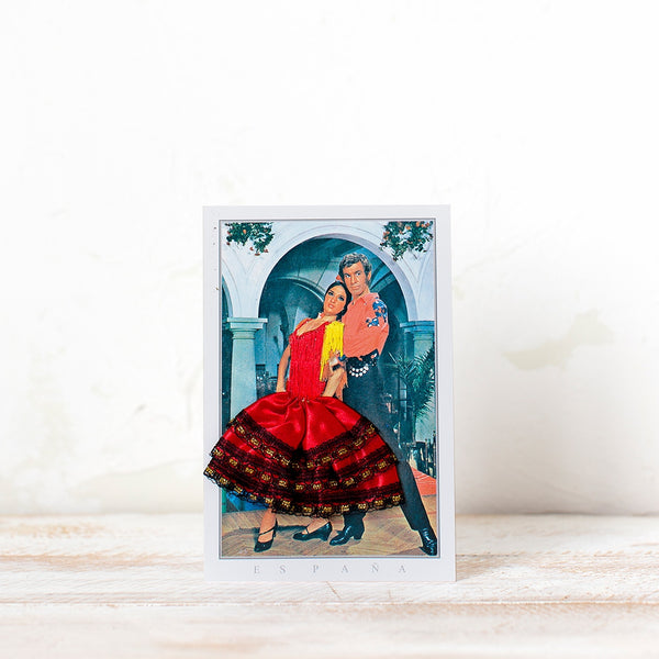Flamenco Dancer Postcard - Red